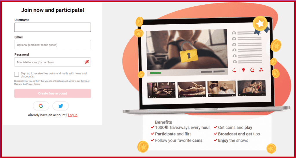 Registro de Modelo Web en Amateur Tv: Paso 2