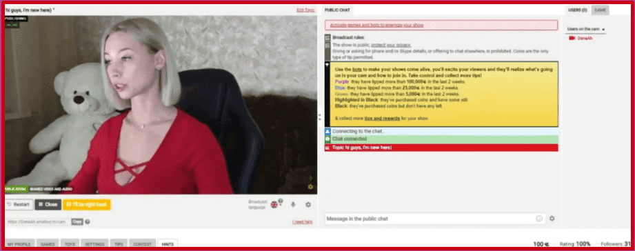 Web Model Show en Amateur Tv