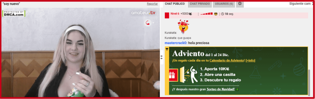 Modelo webcam Amateur.TV